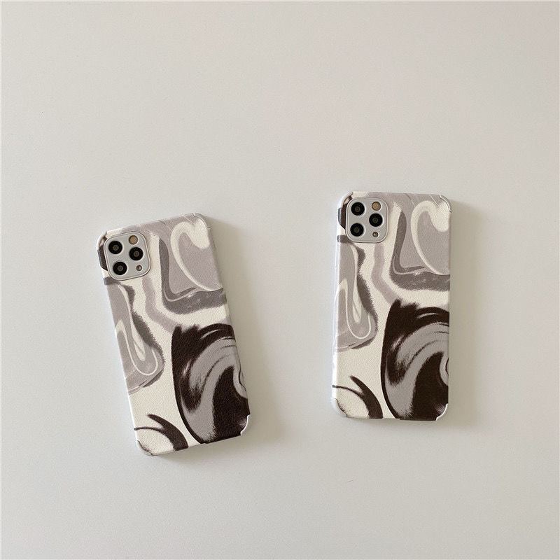 Cold Wind Black Grey Smudge Mobile Phone Case - Image 4