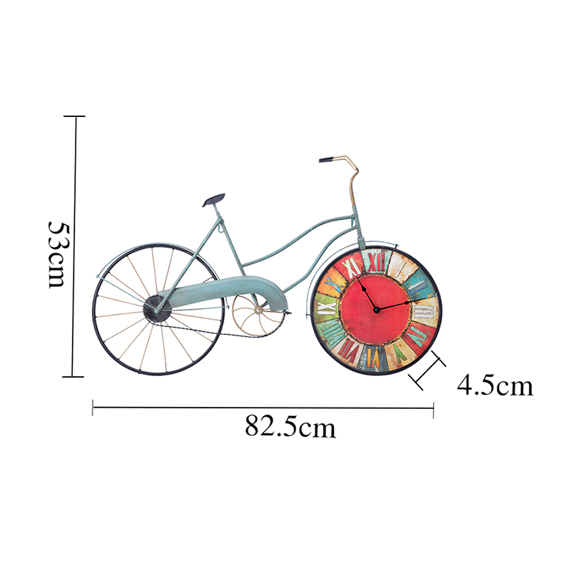 BEYONDARY Vintage Bike Wall Clock - Retro Decor for Living Room