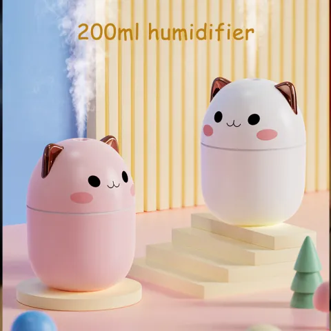 Air Humidifier Cute Cat Ultra-Silent USB Office Household Bedroom