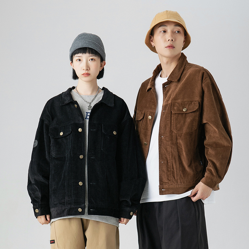 Harajuku Youth Loose Casual Handsome Corduroy Jacket