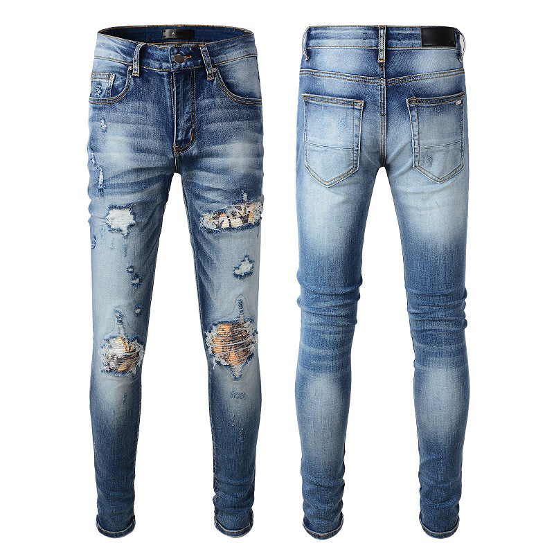 Ripped Jeans High Street Trendy Men's Slim Fit