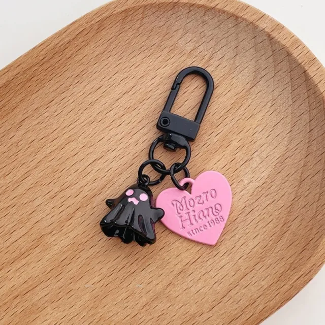 Cute Personality Sweet Cool Little Ghost Ghost Love Ornaments Black Small Ghost Door Buckle - Shop at LoveMi