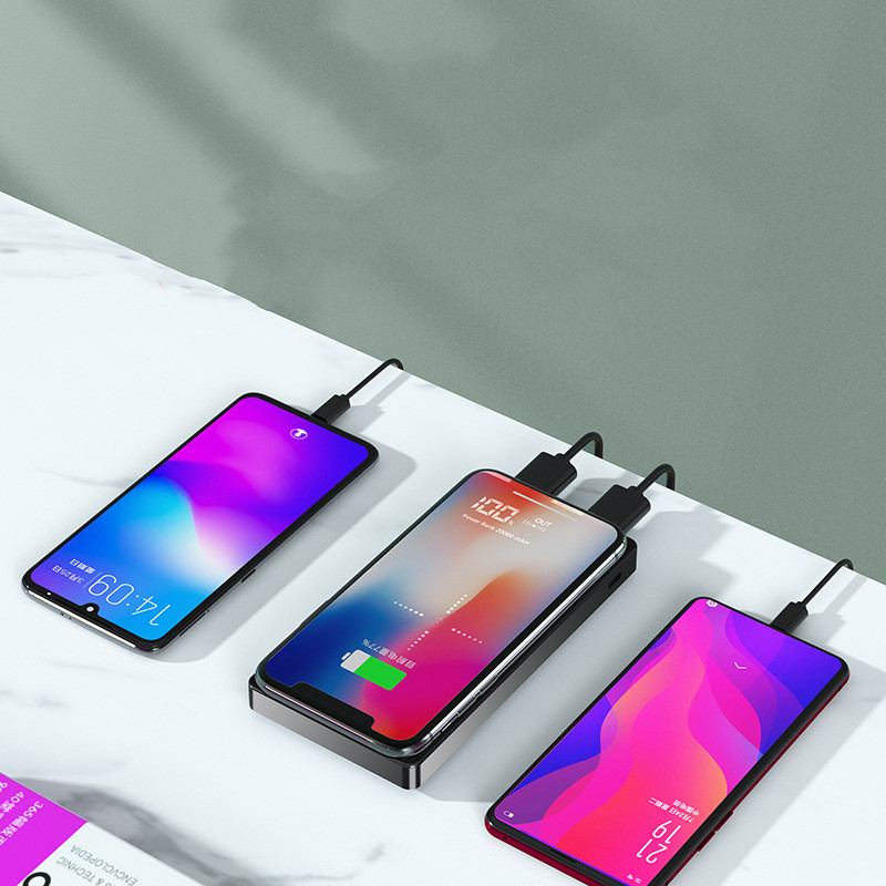 Wireless Charging Treasure Mirror Digital Display 20000 MAh - Image 2