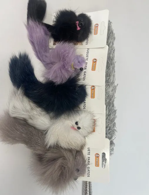 Cat Toy A Fox With Real Hair White - Shop at LoveMi