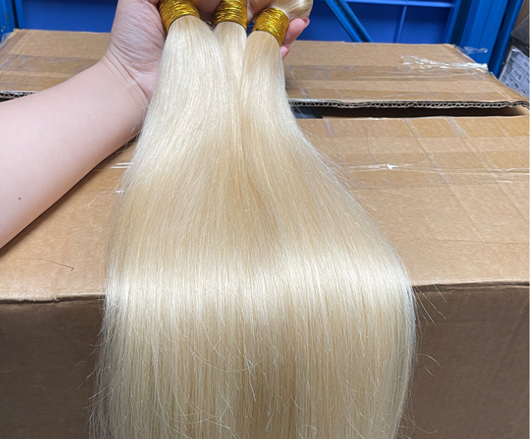 Hair Curtain Bone Straight Fake Gold — foto 2