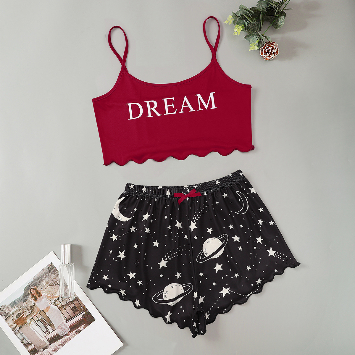 Title 4, Conjunto de shorts Star Dream Vest para serviço...