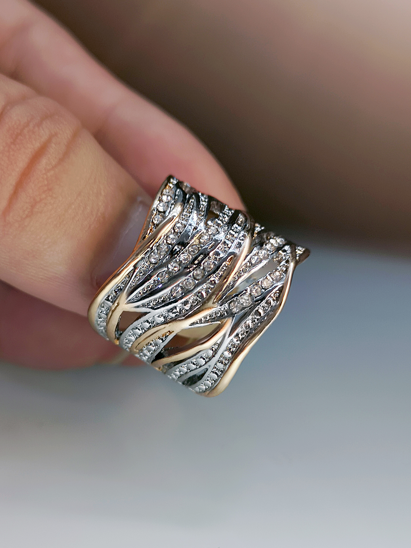 Simple Geometric Personality Metal Ring