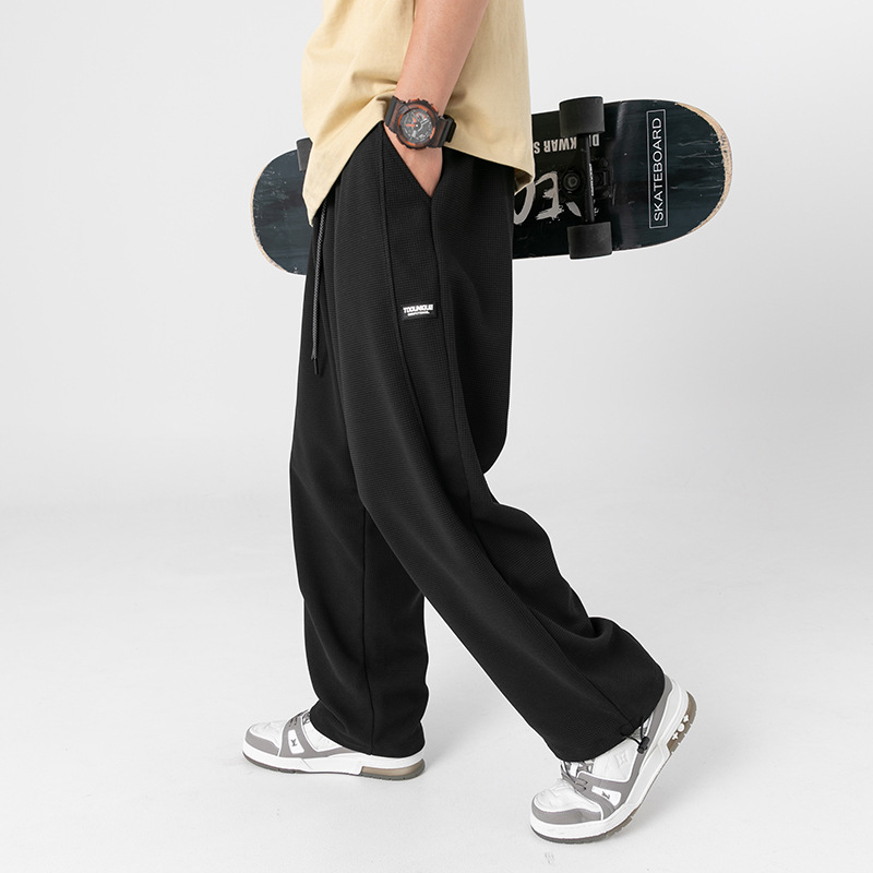 Men's Loose Straight Drawstring Lounge Pants