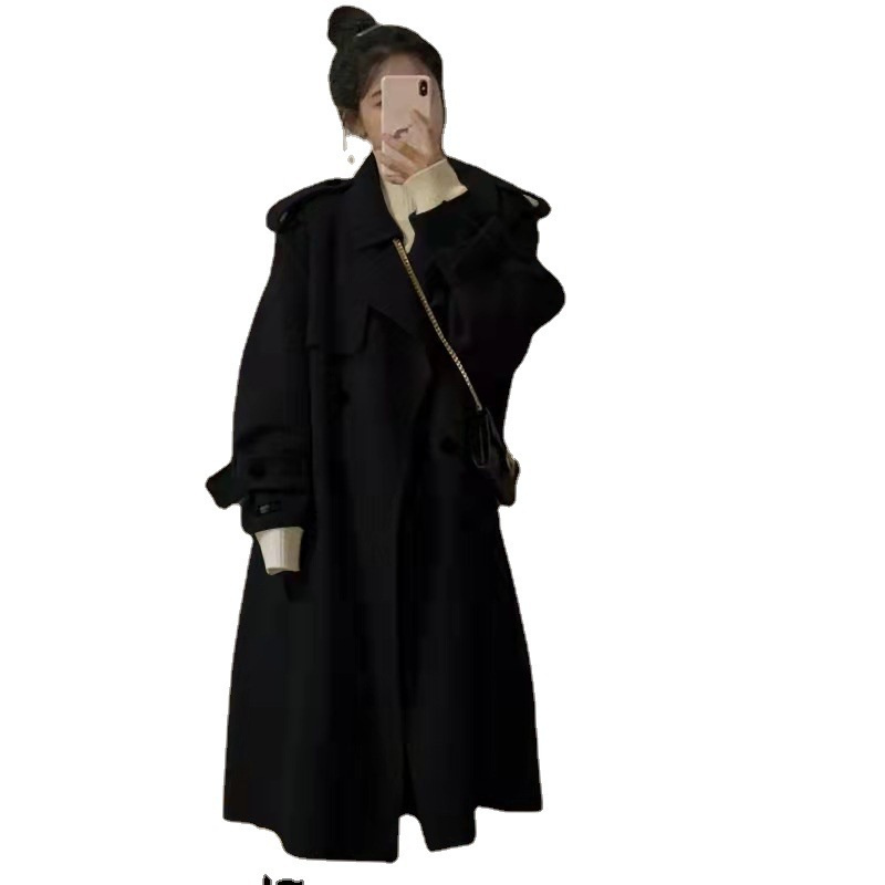 Korean Version Of The Small Hepburn Style Woolen Coat Mid-length