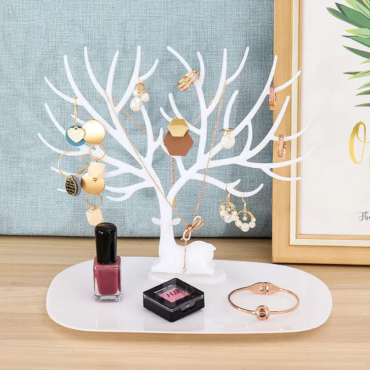 Deer Jewelry Display Stand Earrings Necklace Ring