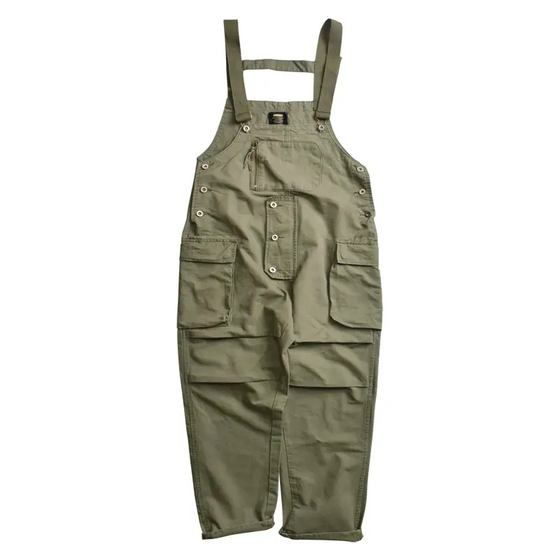 Multi-pocket Tooling Overalls Men's Trendy Brand Loose Wide-legs