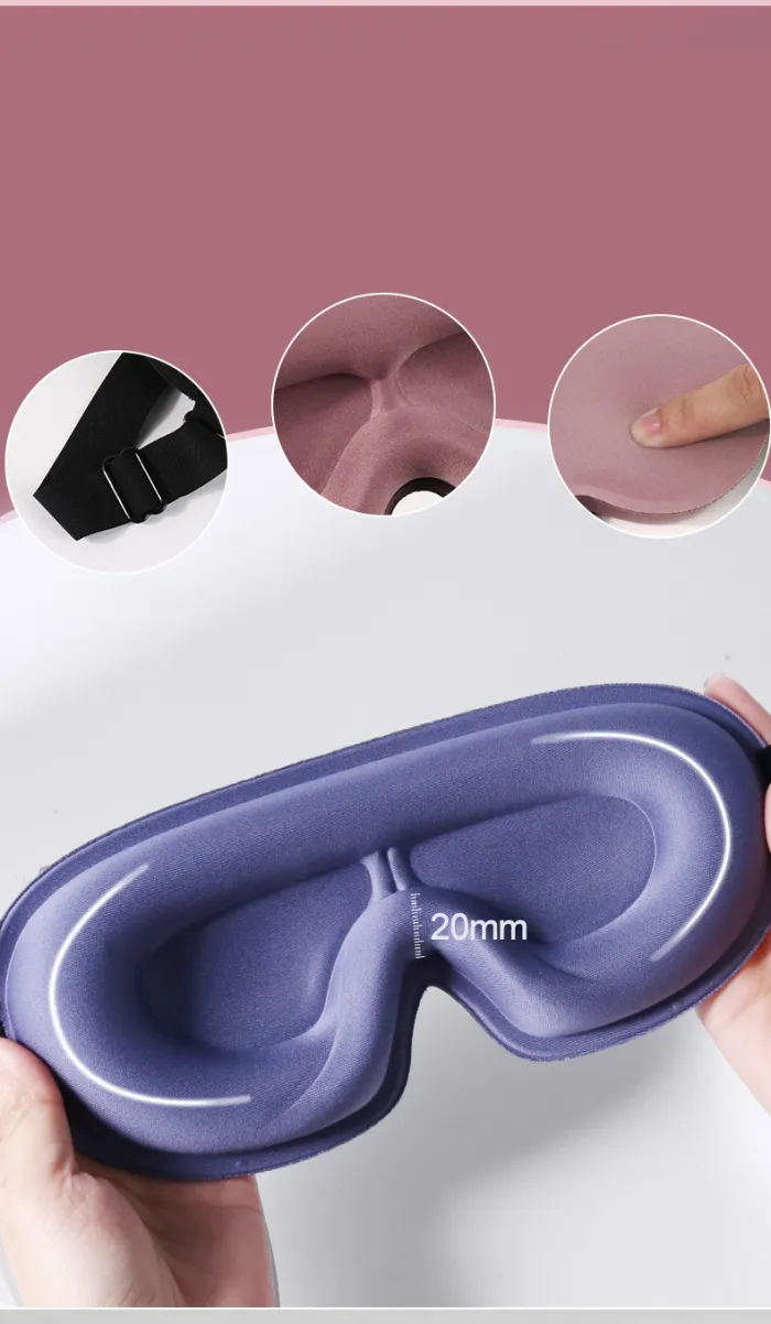 3D Contoured Sleep Eye Mask - detail photo 4