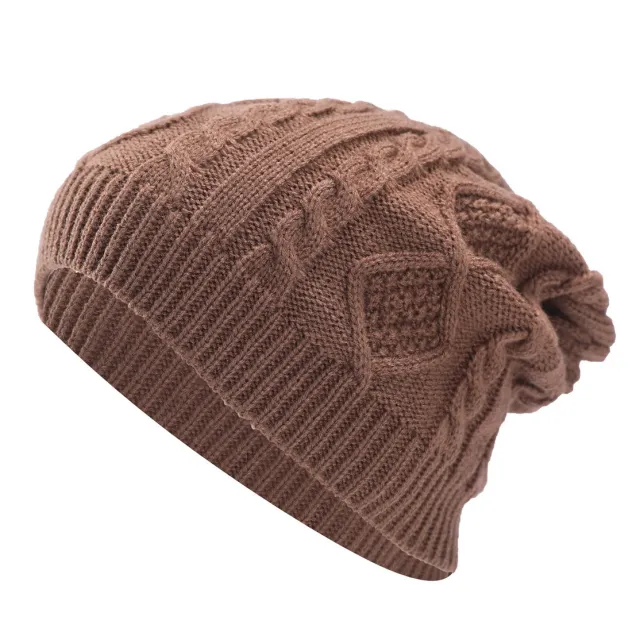 New Pleated Fleece Men's And Women's Knitted Pullover Hat Khaki - Shop at LoveMi