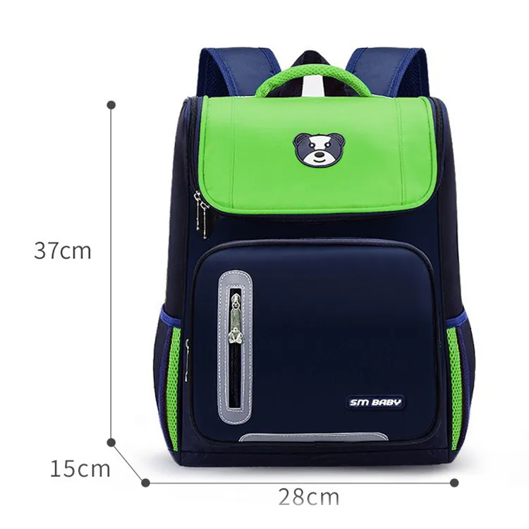 Primary School Sudents Backpack 6-12 Year Kids Schoolbag - Green