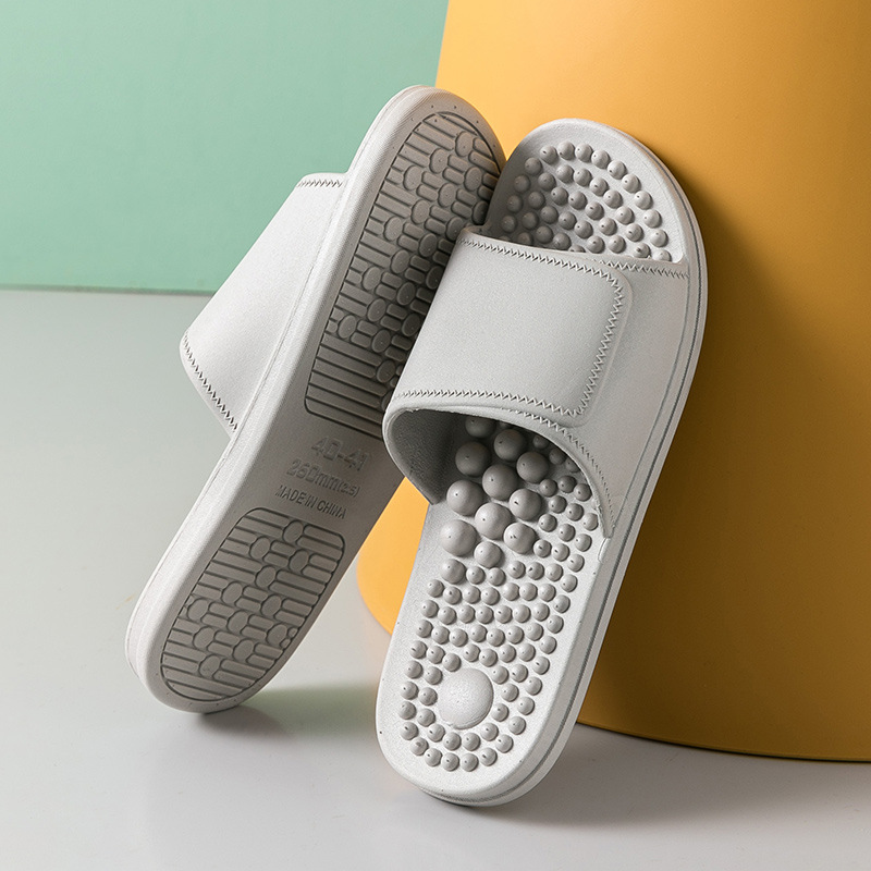 Massage Slippers Home Ladies Summer Indoor Bathroom Bath Non slip Grey - Shop at LoveMi