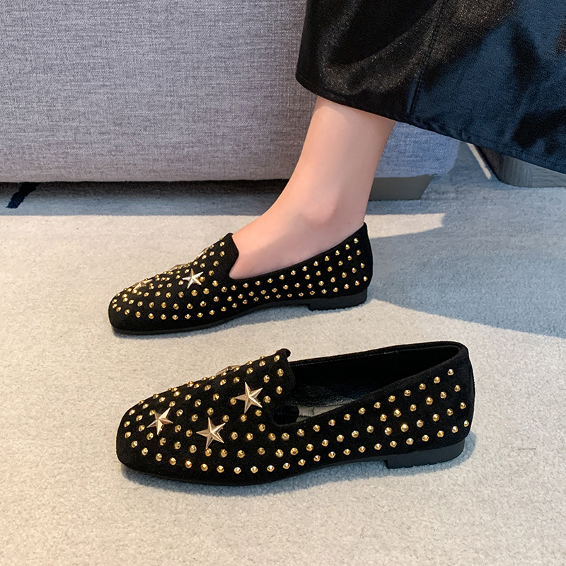 Rhinestone Square Toe Flats, picture 5 of 5