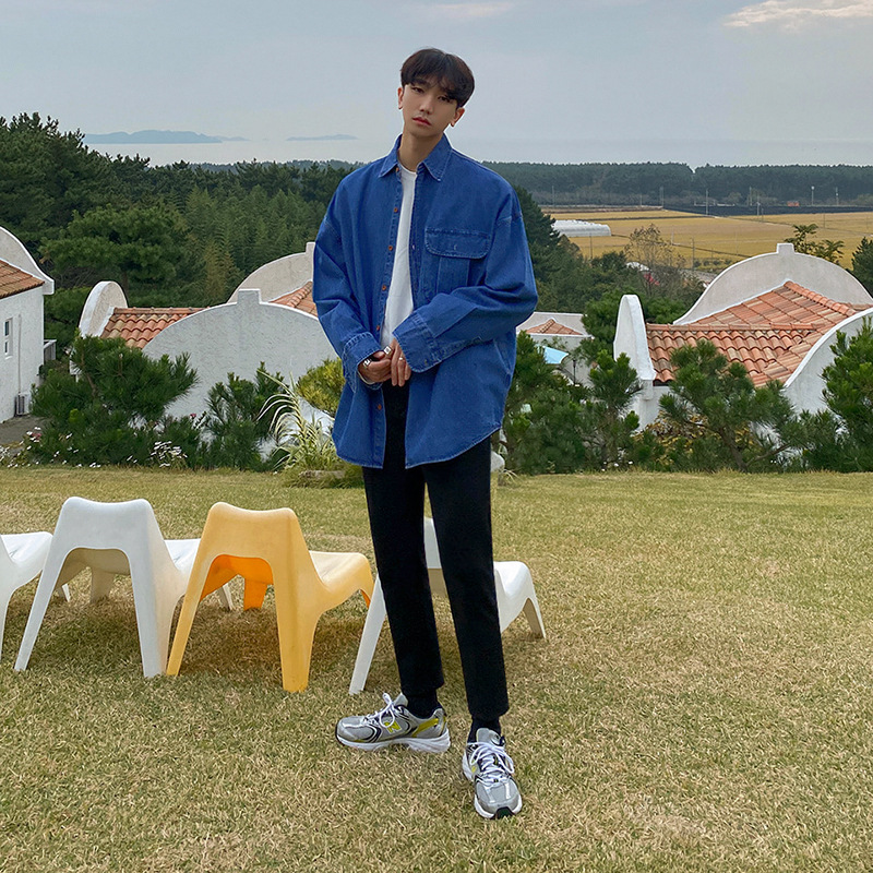 Denim Shirt Men's Spring New Long Sleeve