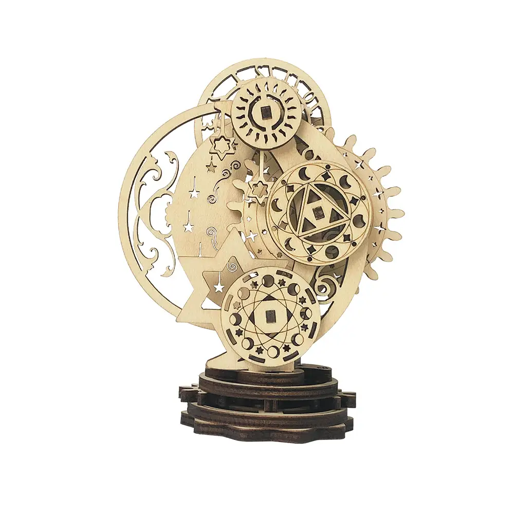 DIY Mechanical Punk Clock Wooden Three-dimensional Puzzle Puzzle