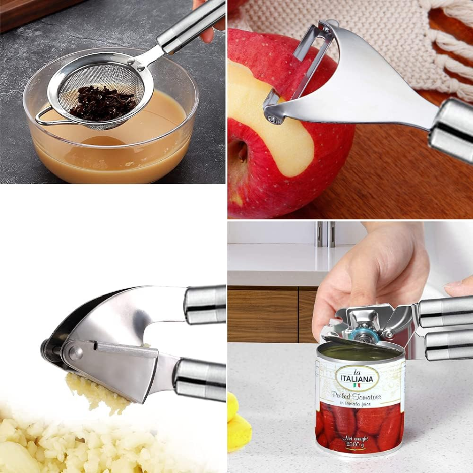 35 PCs Cooking Utensils With Grater,Tongs, Spoon Spatula  Turner Made Of Heat Resistant Food Grade Silicone And Wooden Handles 5