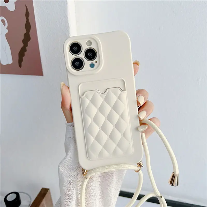 Card Lanyard Phone Case Diamond Diagonal Span