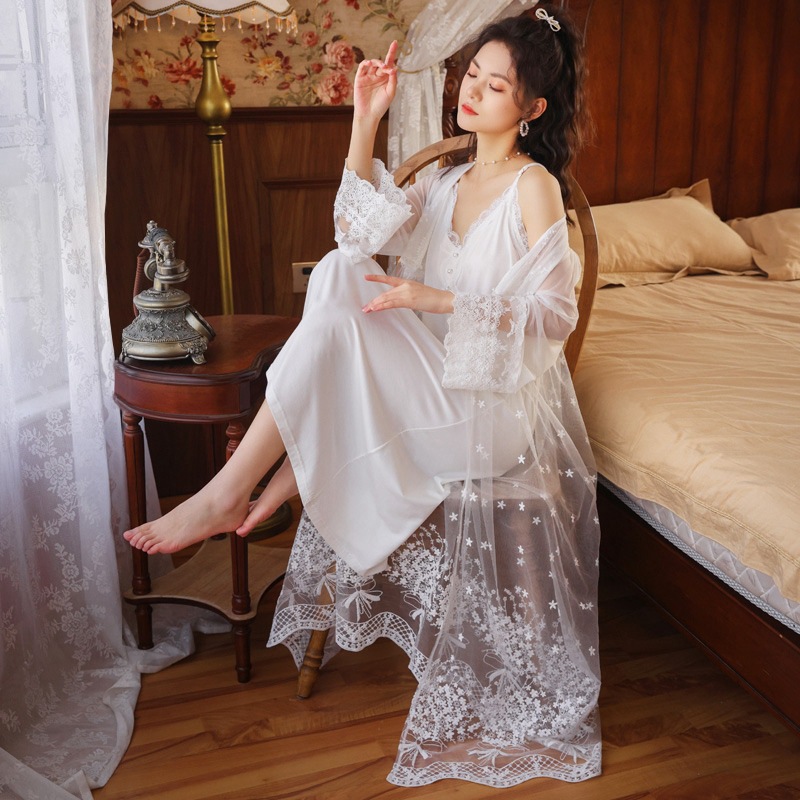 Title 6, Pure Color Lace Home Suspender Skirt Pajamas