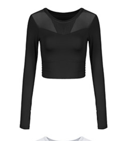 Women's Long Sleeve Tight Mesh Yoga Clothes