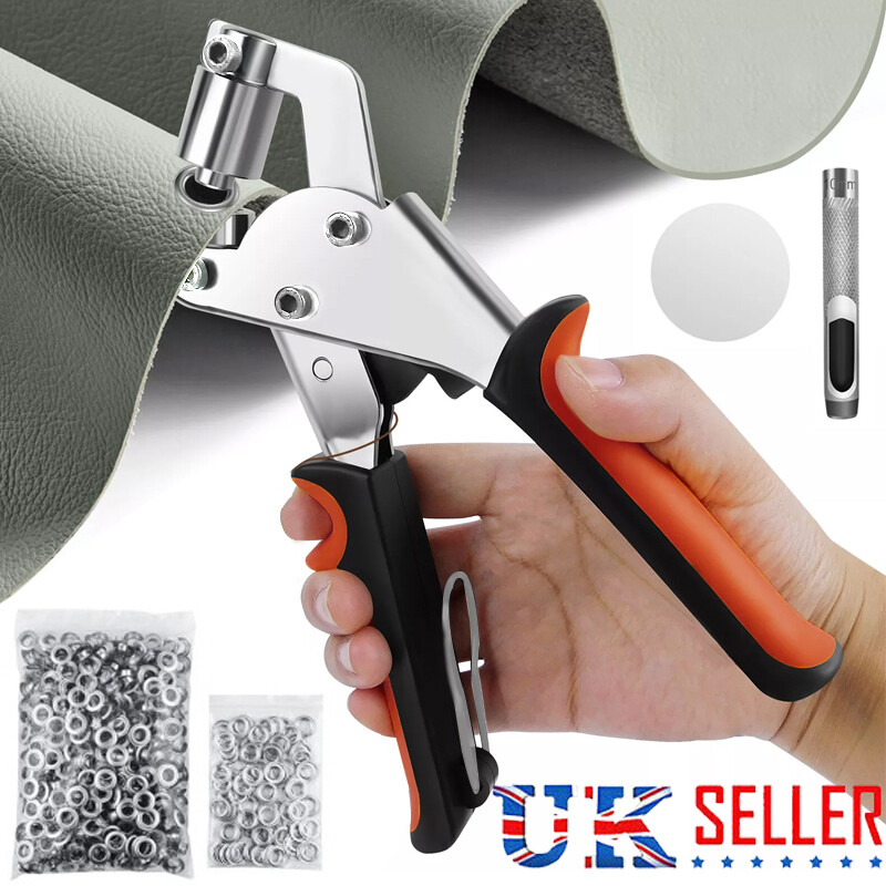 Grommet Tool Kit 10mm Metal Eyelet Pliers Hole Punch Tool For Leather Tarpaulins 9