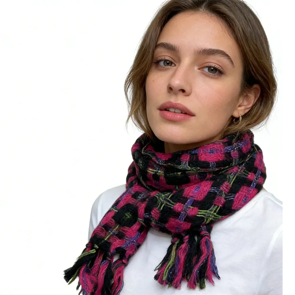 Sparkly Scarf With Metallic Threads, Luxe Look