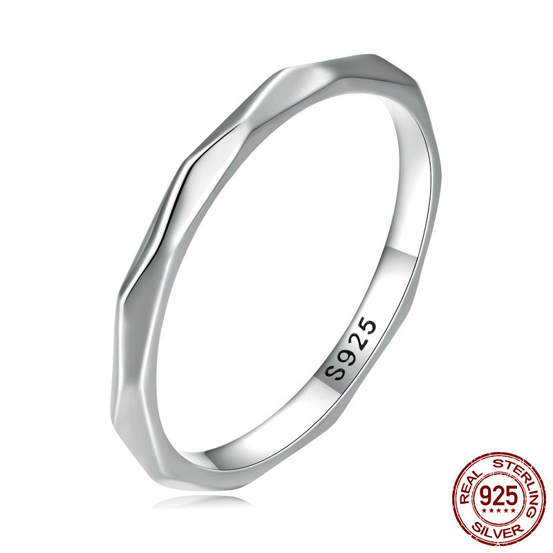 New Extreme Style Simple Ring S925 Sterling Silver Simple