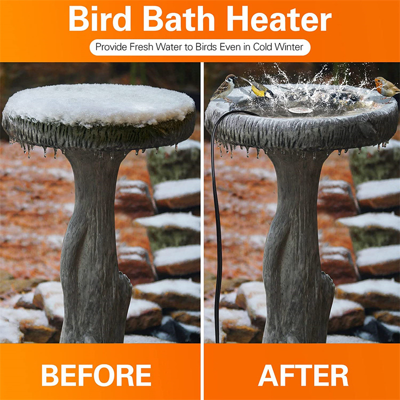 Water Universal Deicer Winter Outdoor Bird Bath Heater