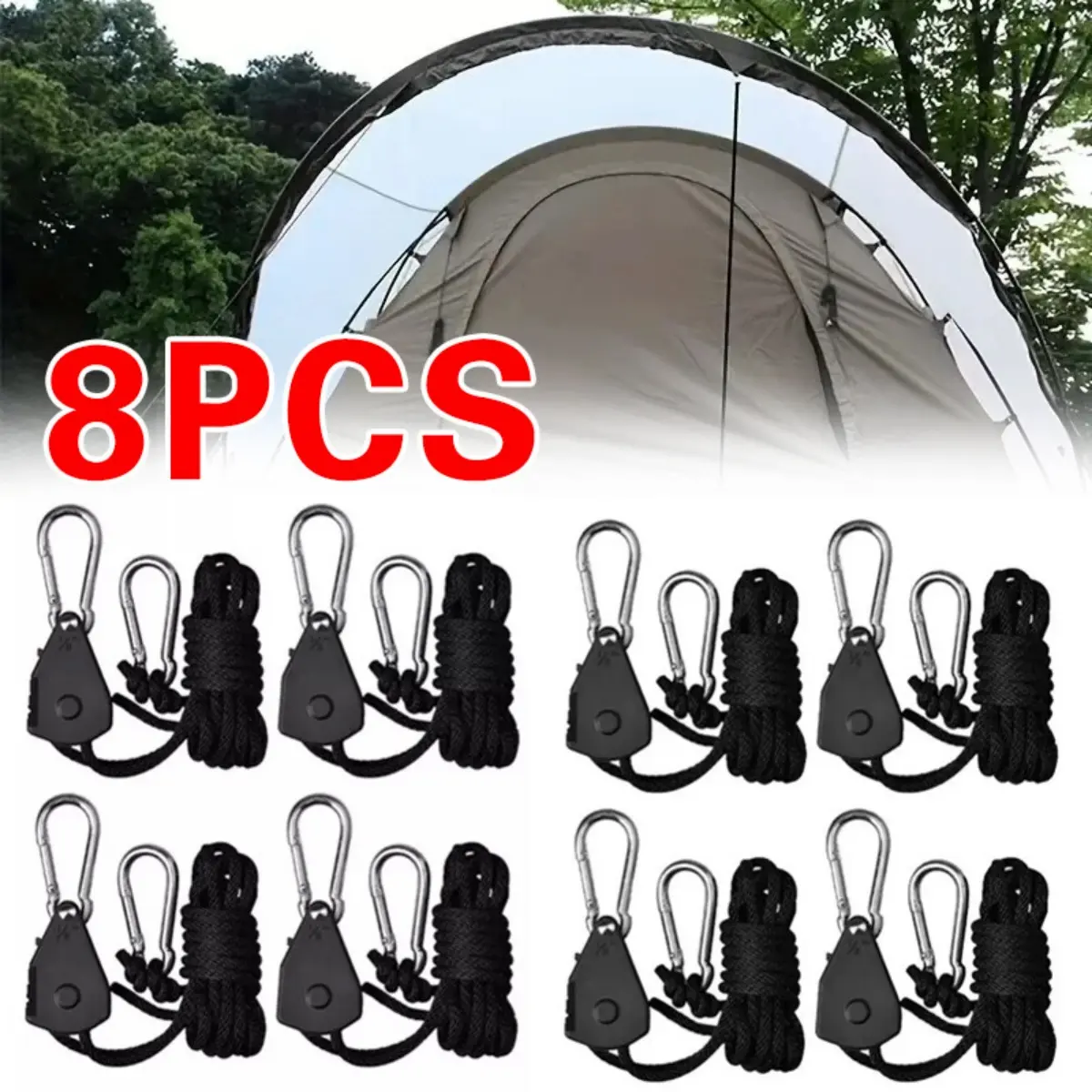 Rope Ratchet Adjustable Light Hanger Tent Carbon