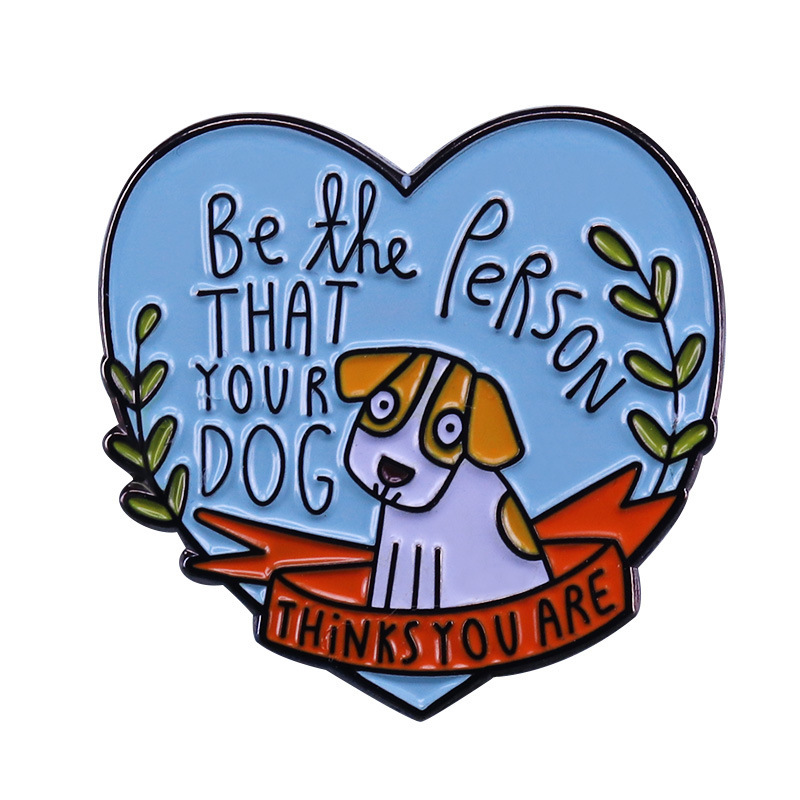 Fashionable And Simple Cartoon Love Dog Copper Brooch — view 3