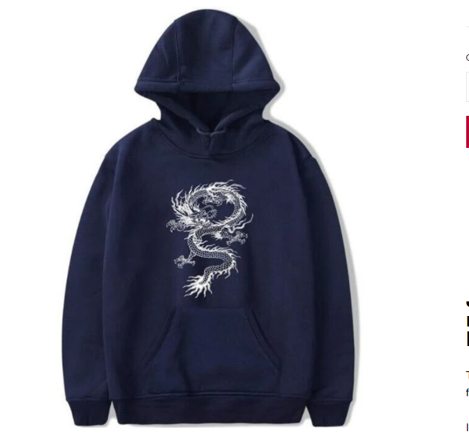 Hoodies Men's Chinese Dragon Print Hoodie Street Casual - CJdropshipping