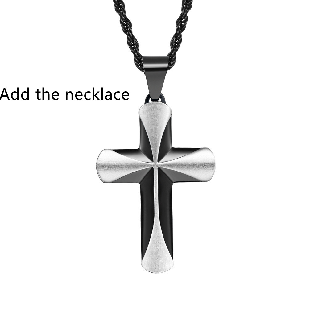 Men's Religious Titanium Steel Cross Pendant