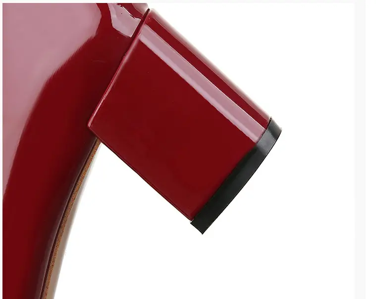 Spring And Autumn New Style Square Head Thick Heel Women's Single Shoes