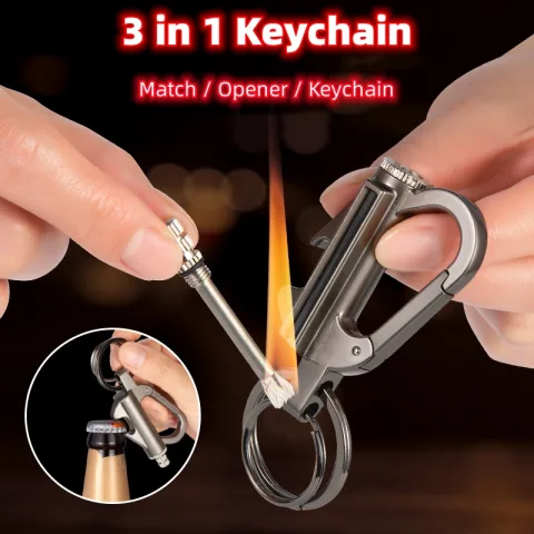 Creative Metal Keychain Lighter Wild Fire Ten Thousand Times