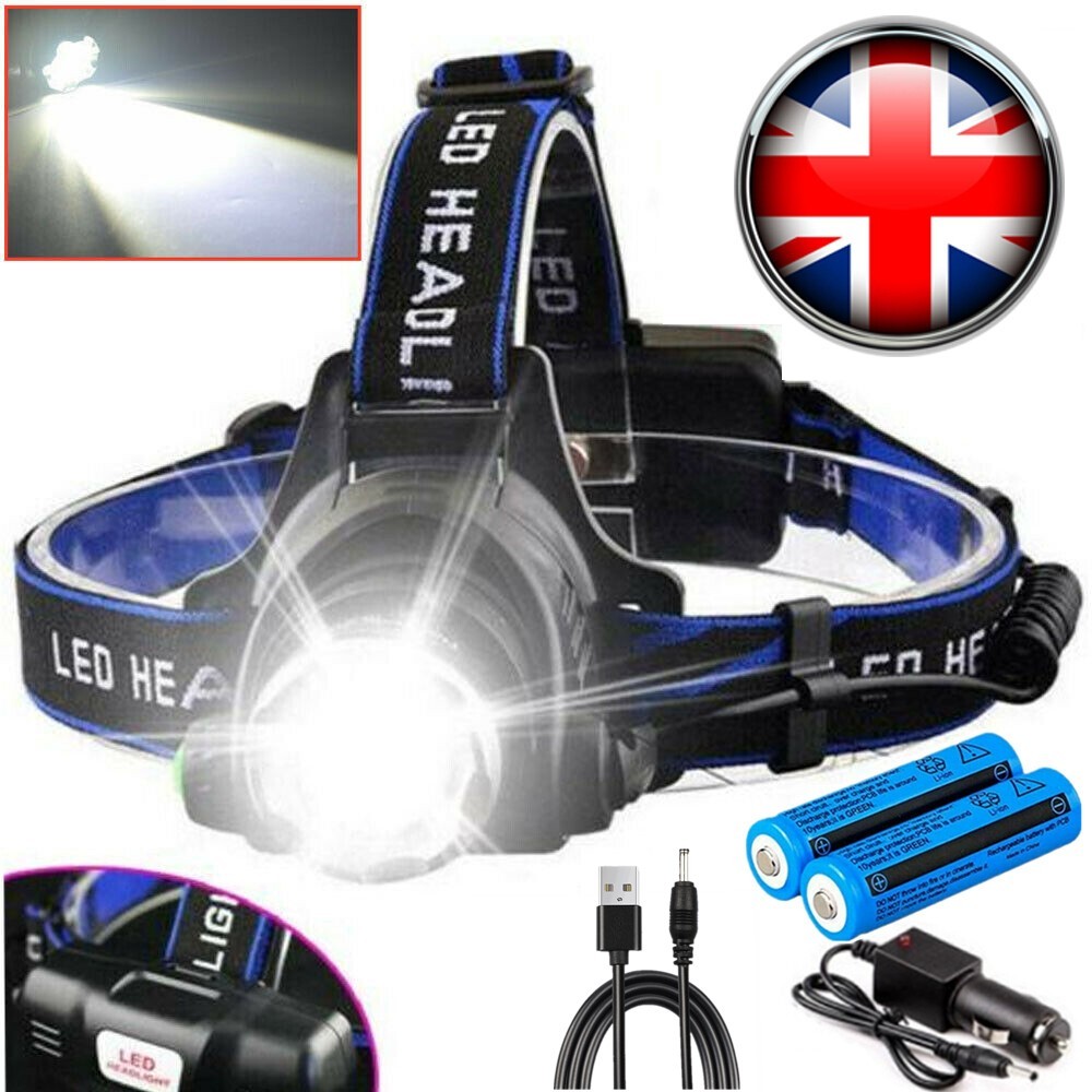 99000000LM Powerful Headlamp LED Head Torch USB Rechargeable Headlight Lamp — image 3
