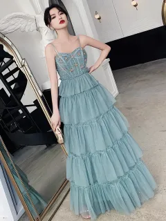 Temperament Celebrity Birthday Party Dress - Bluegreencyan - View 1