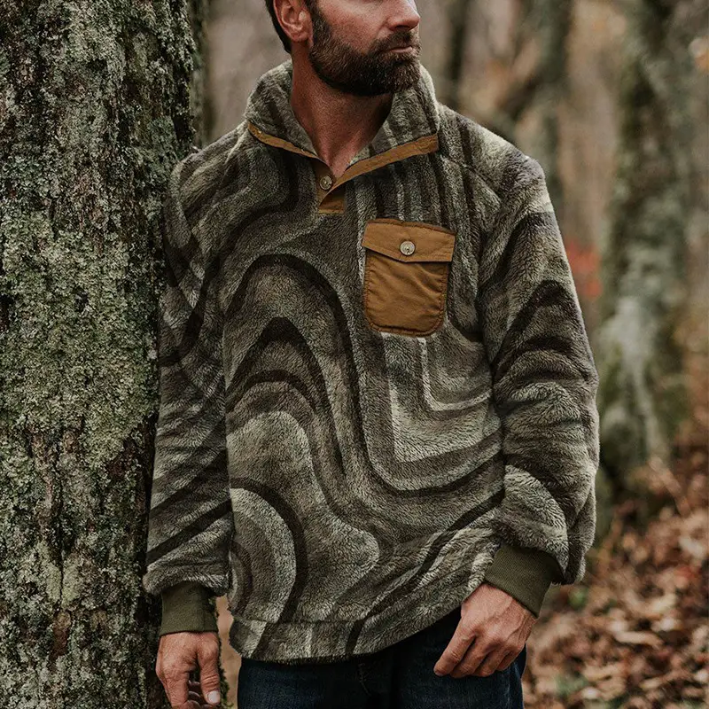 Men's Sweater Plush Jacket Men's Clothing