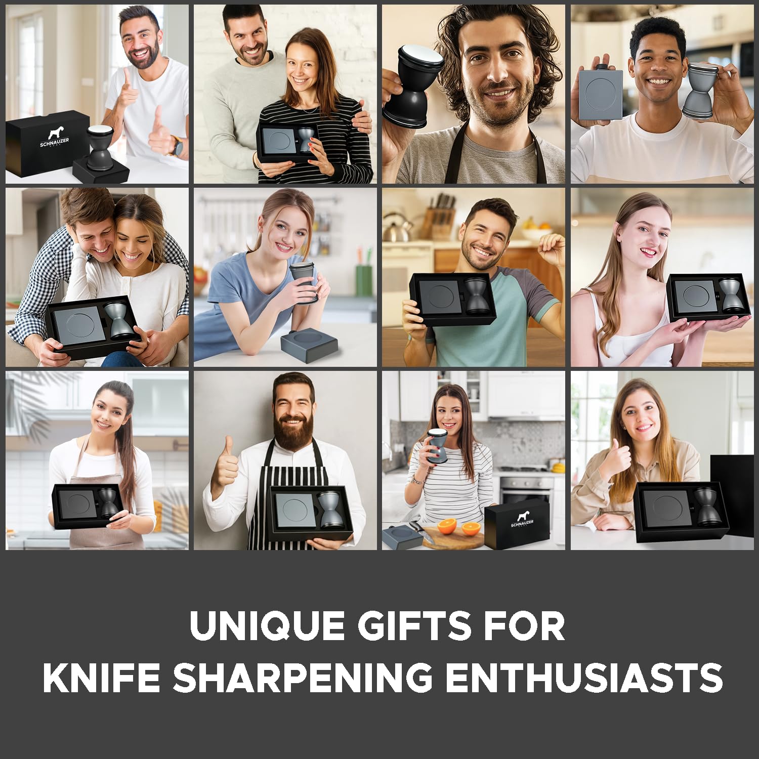 Ban On Amazon Sales Knife Sharpener Tool, Kitchen Knife Sharpener Kit, Knife Sharpening With Diamonds And Ceramic Discs For Steel Of Any Hardness, 15 And 32 Magnetic Angle, Ideal Gift  Grey Black — foto 4