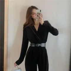 Loose Casual High-waist Straight-leg Harem Pants - Black - View 1