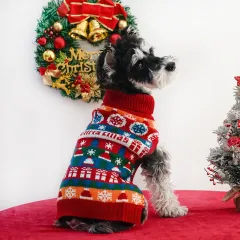 Pet Dog Christmas Turtleneck Sweater - Colour - View 1