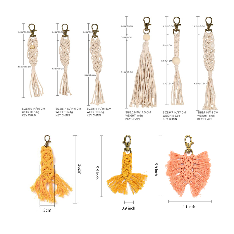 Ins Style Color Cotton Thread Tassel Woven Pendant Bag Decoration Accessories
