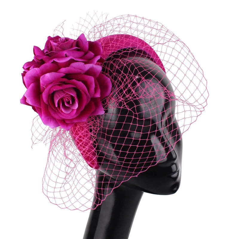 Birthday Party Banquet Ladies Hair Accessories - Rose Purple
