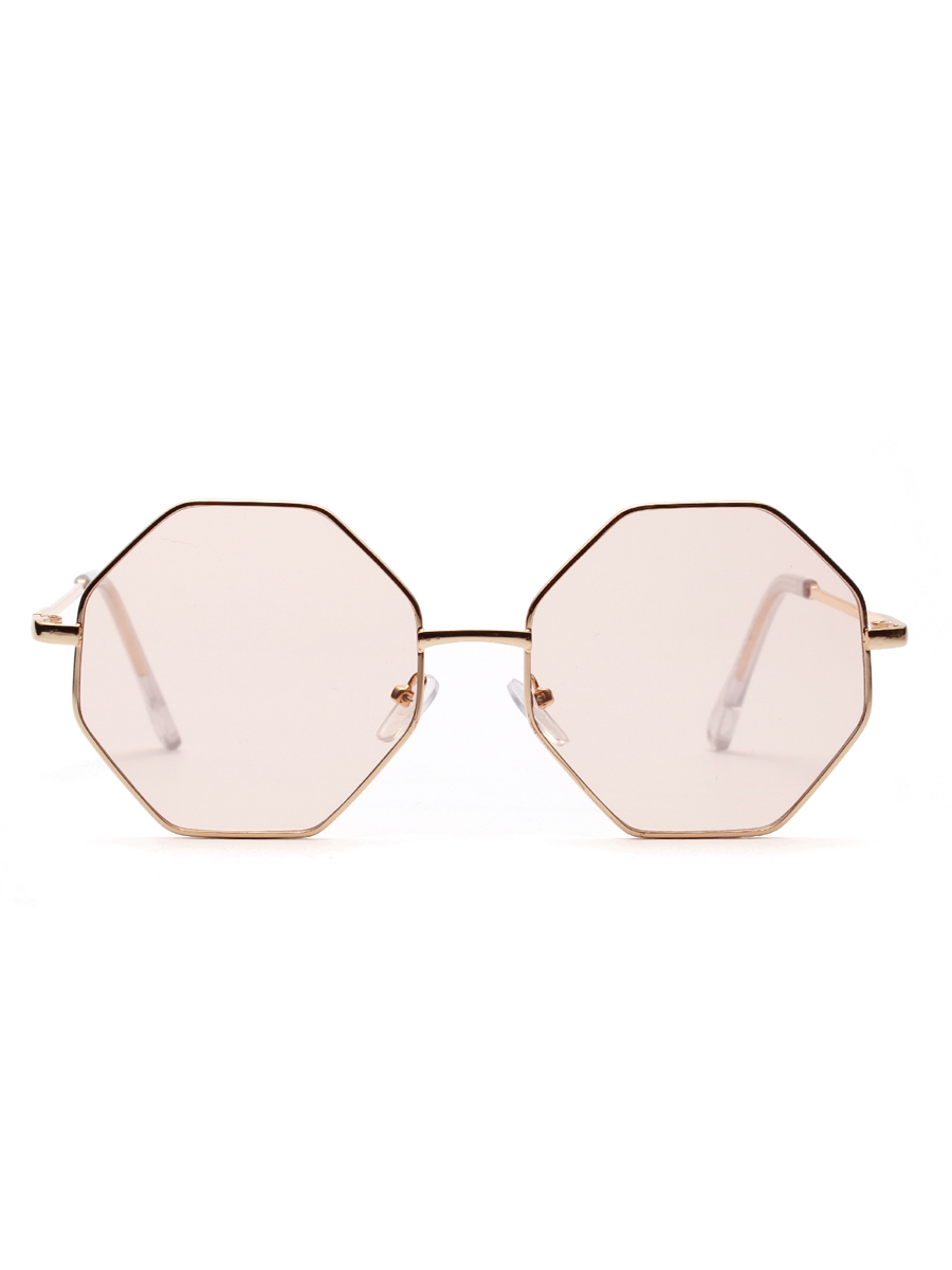 Diamond Polygon Color Clear Lens Sunglasses - Image 2