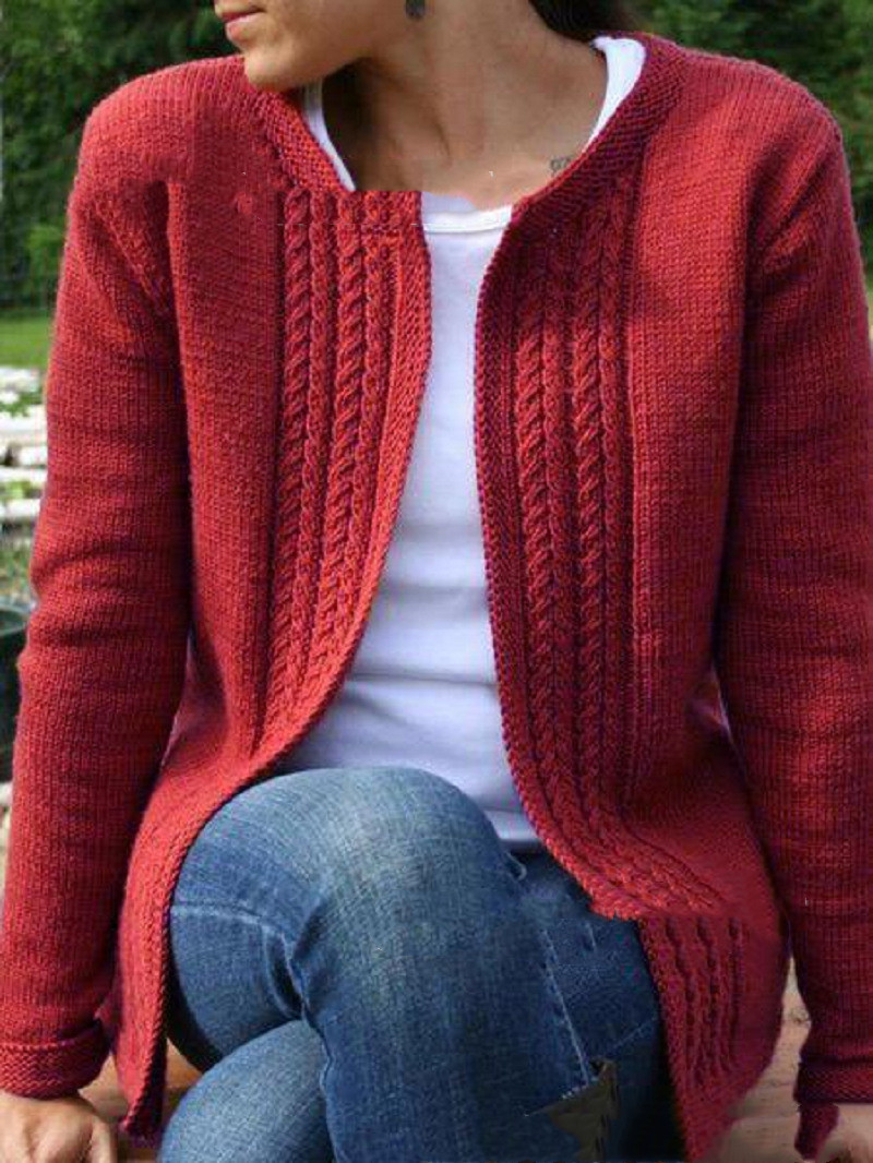 Casual Fashion Knitted Sweater Cardigan Top