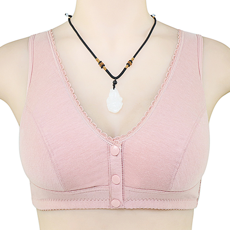 Title 31, Cotton front button bra without steel ring beau...