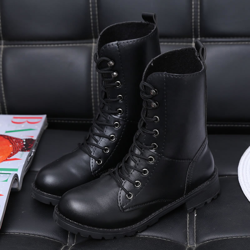 Title 2, Thin black leather ankle boots