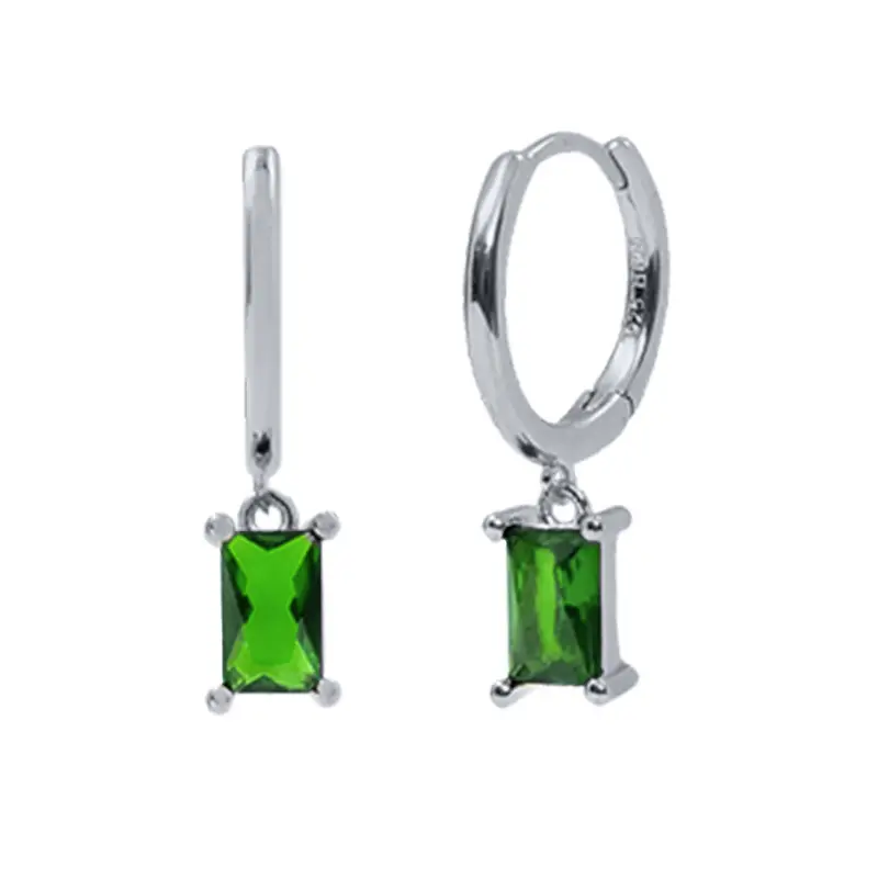 Geometric Water Drop Set Diamond S925 Silver Needle Earrings