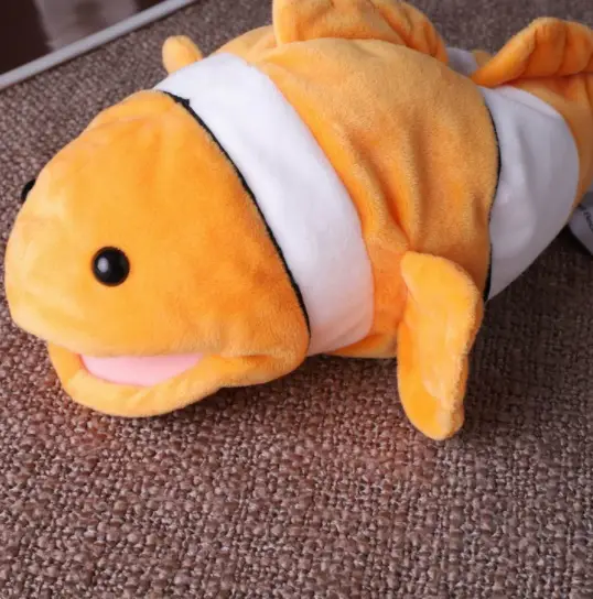 Goldfish Hand Puppet Plush Toy Baby Clown Fish Comfort Doll Kindergarten Show Fish Glove Doll